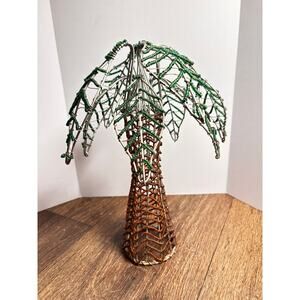 Hand beaded Palm Tree imported from Haiti. Made by Beadworx.